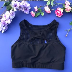 High Neck Cut Out Sports Bra